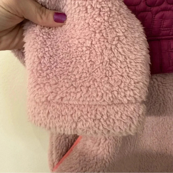 UGG Iggy Sherpa Half Zip Pullover Pink with Hood & Pockets Women's Size XS NWT - Picture 7 of 12